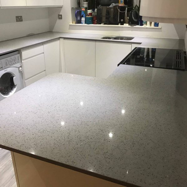 Grigio Chiaro Stella Quartz Worktops - Rock and Co Granite and Quartz ...