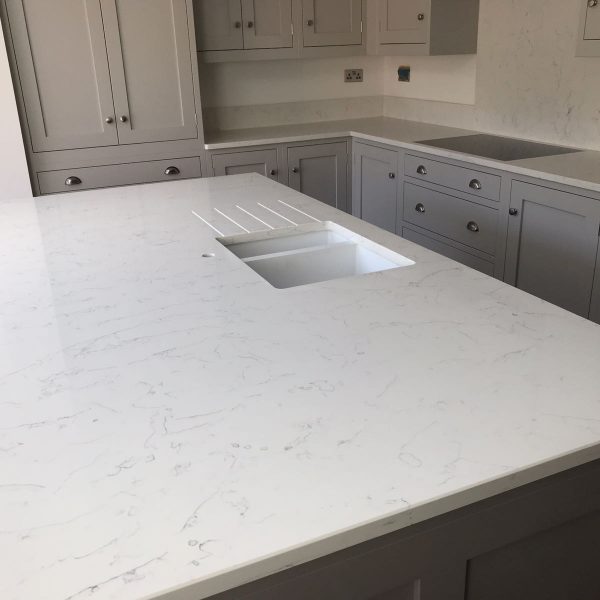 White Carrera- Upminster, Essex - Rock & Co Granite and Quartz Worktops